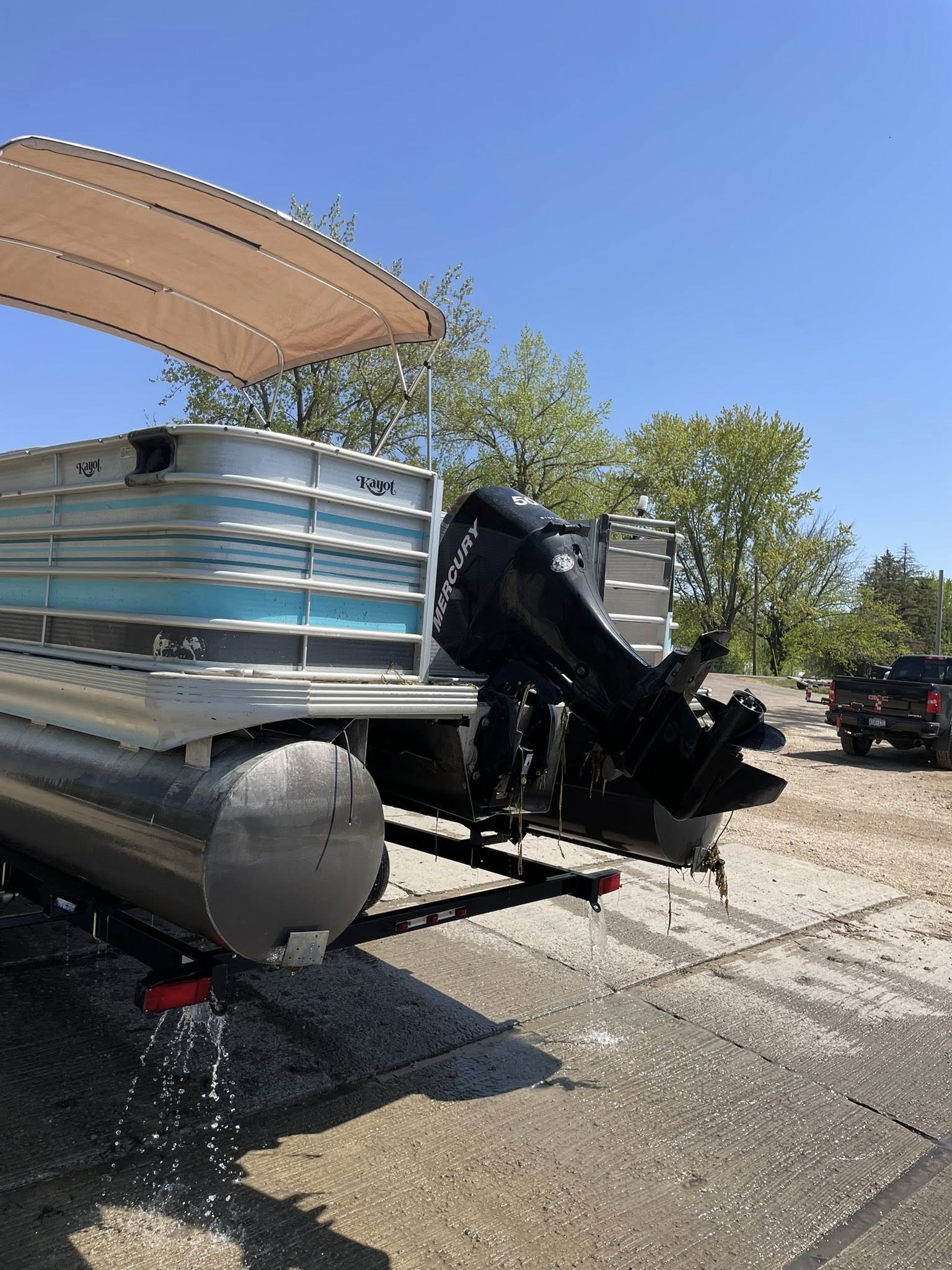 We will dock the pontoon when you rent one